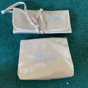 Bride makeup and jewelry bag